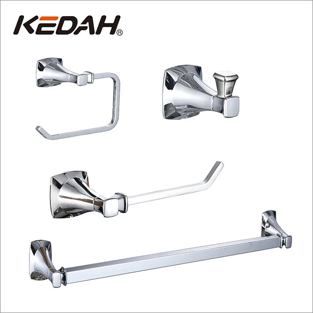 Brass Chromed 4 Piece Kit Bathroom Hardware Set