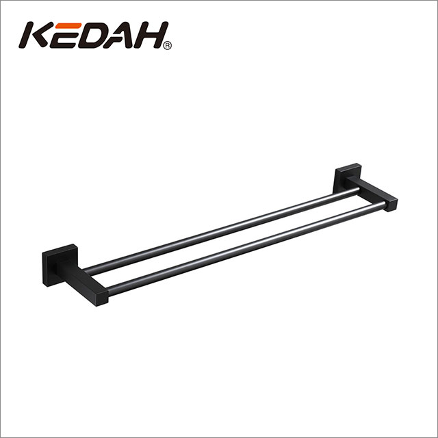 Square Aluminum Dual Towel Bar